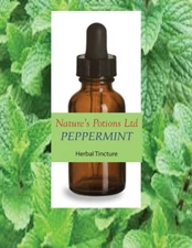 PEPPERMINT LEAF TINCTURE, 2 Oz Bottle, Organic, Liquid Herbal Extract, Medicinal