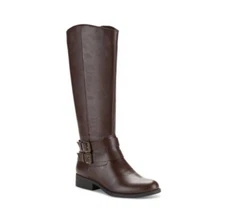 Style Co Womens 8.5 M WC Brown Malia Faux Leather Knee High Riding Boots NIB ST0