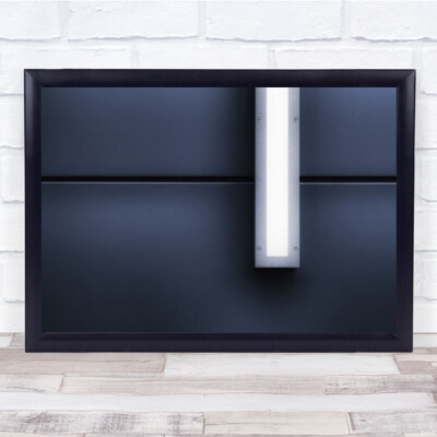 Unter der Linie blaues Panel Licht Rechteck Chris Budny Glow Wandkunst Druck