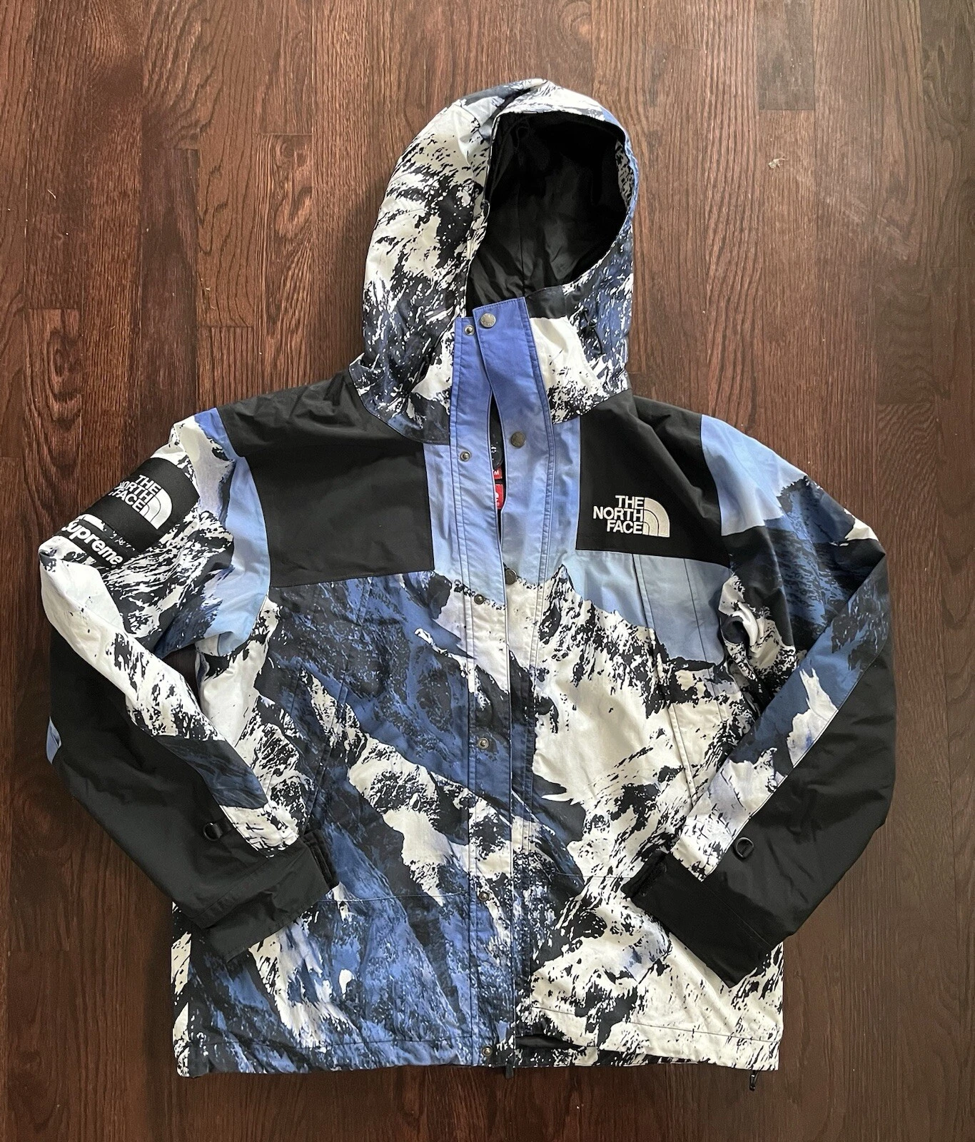 Veste parka montagne Supreme The North Face FW17 bleu moyen taille Medium
