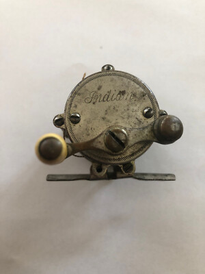 brass indian reproduction fishing reel Vintage Indian Fishing Reel #60