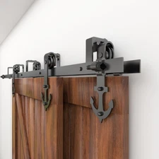 4-20FT Sliding Barn Door Hardware Track Kit for Single/Double/Bypass Door Anchor