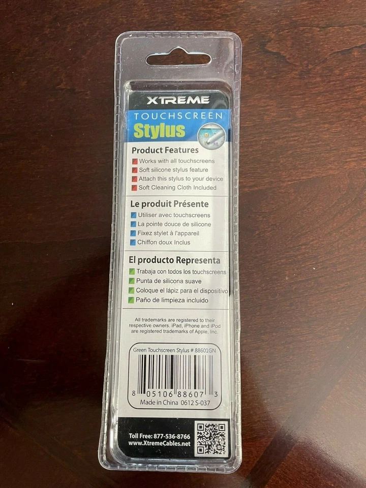 Xtreme Basic Touch Screen Stylus w/ Micro Fiber Cloth Green - Image 2 of 2
