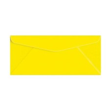  10 Business Envelopes, 4 1/8 x 9 1/2, Yellow, 24w 90gsm , 50 per Pack
