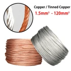 Copper/Tinned Round Braid Cable 1.5mm²-120mm² Bare Copper Braid Wire Ground Lead