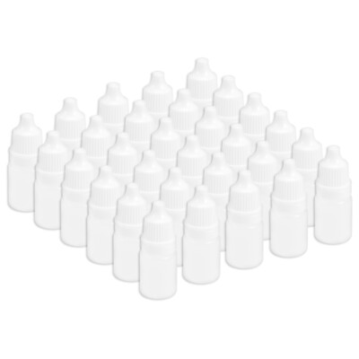 30 Stk.5ml Leere Liquidflaschen Quetschbare Dropper Plastik Tropfflasche