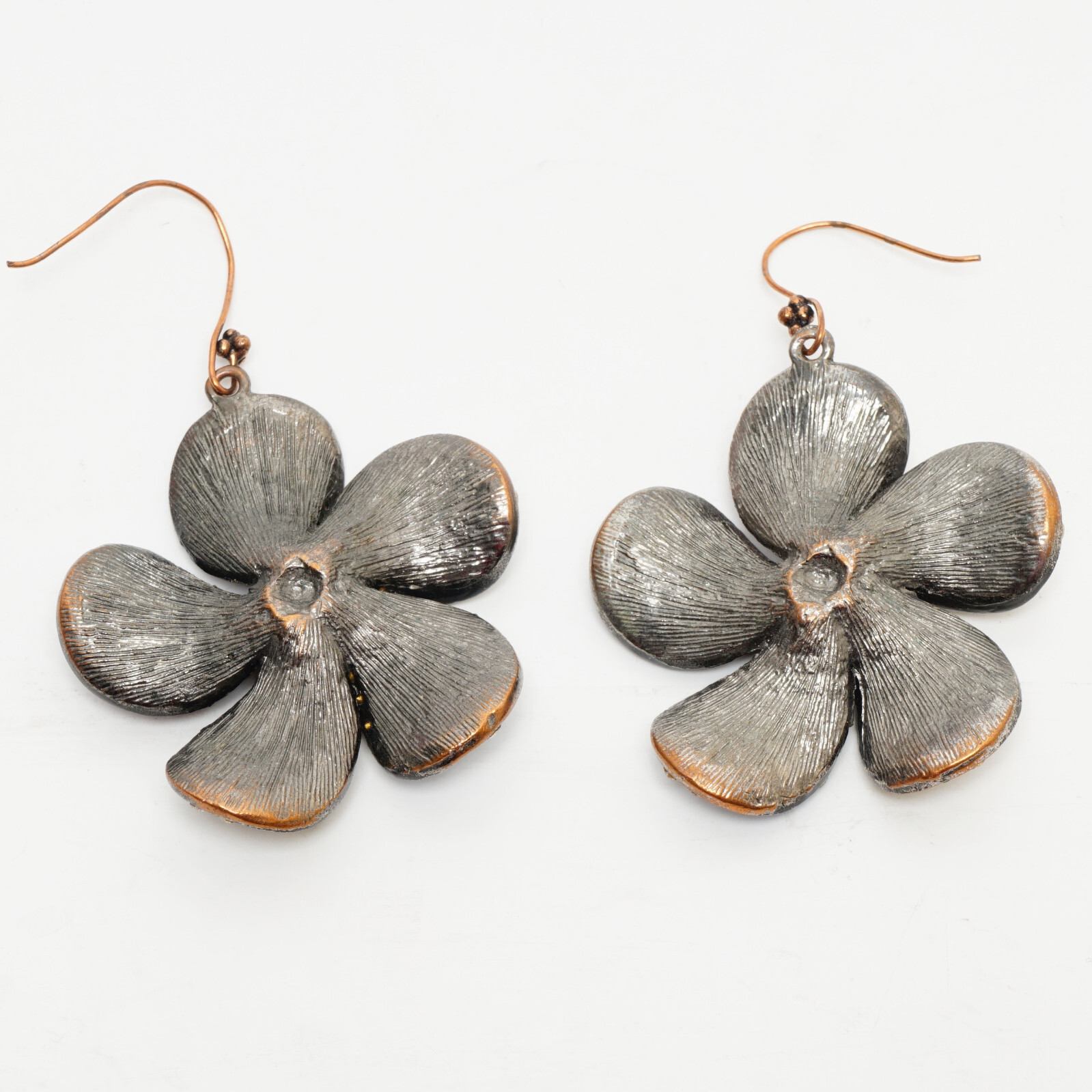 Rainbow Rhinestone Flower Dangle Drop Earrings Vi… - image 4