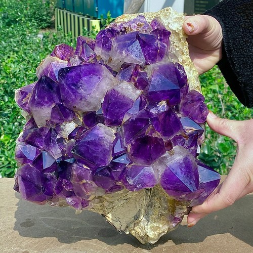 18.7LB Natural crystal dark amethyst skeletal bone mineral specimen - Picture 10 of 17