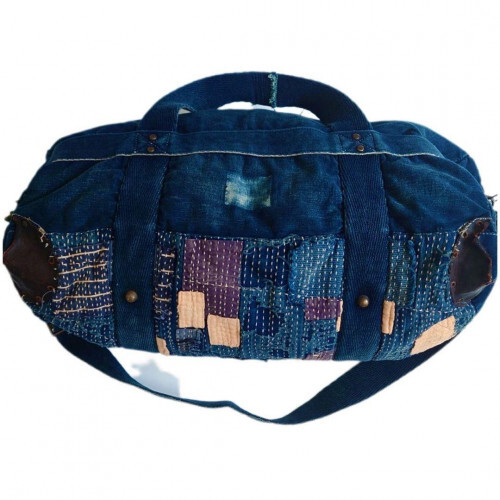 KAPITAL USED Sashiko patchwork BORO denim duffle bag | eBay