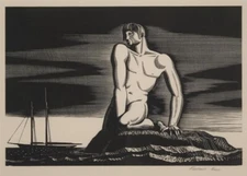 Rockwell Kent : The Bathe : Archival Art Print