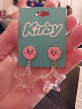 Nintendo Kirby Dangling Charm Earrings Official Licensed New in Pack