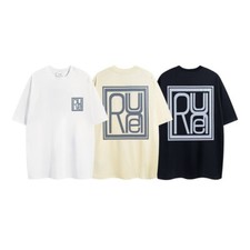 RHUDE Letter Men High Quality Leisure Cotton Short Sleeve T-Shirt Polo SZ:M-2XL