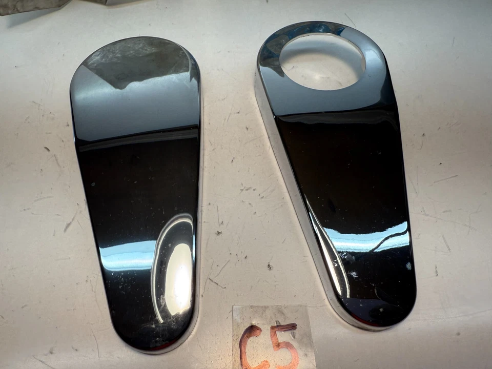 NOS Mercedes Benz R107 SL 280SL 350SL 450SL 350 450 Seat Hinge Cover SET C5-8 - Image 3 of 4