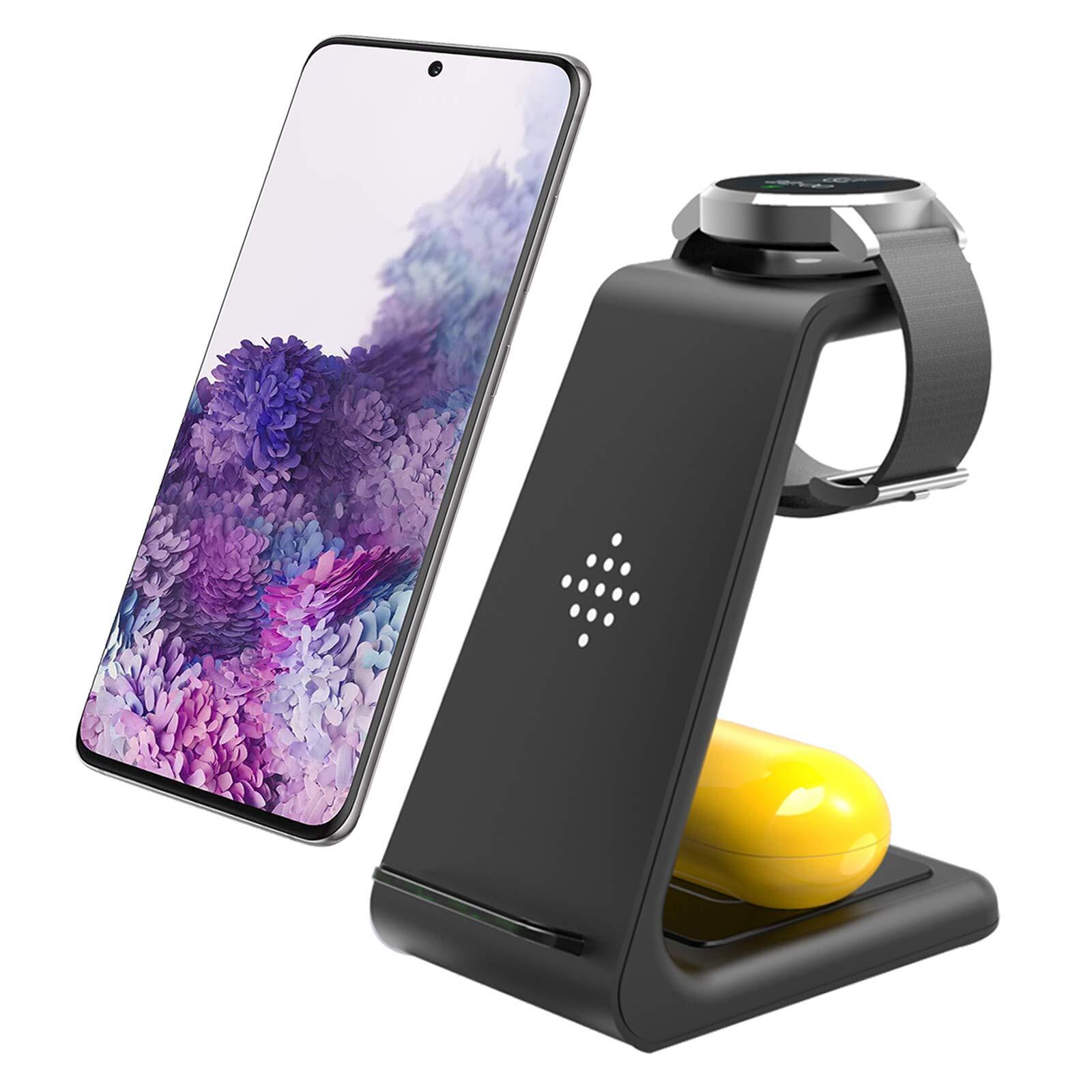 Wireless Charger,3 in 1 Charging Station Dock for Watch 5/4/3/2/Active 2/1/Ge...