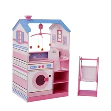 Olivia's Little World Baby Doll Changing Station Dollhouse with Storage