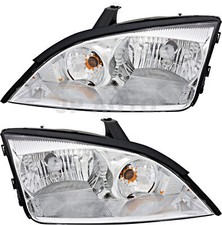 For 2005-2007 Ford Focus Headlight Halogen Set Driver And Passenger Side