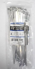 Kable Kontrol 11 Self Locking Stainless Steel Cable Ties Type 304 Pack of 100