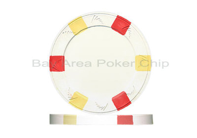 25 x New Real Clay Poker 10g Chips White + 1 Paulson Top Hat & Cane $100