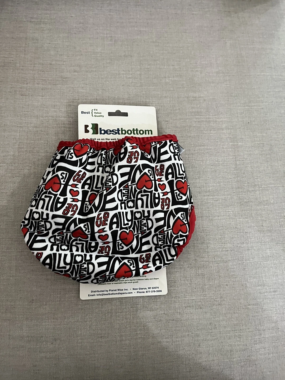 Best Bottoms One Size Cloth Diaper “All You Need Is Love” Limited Edition