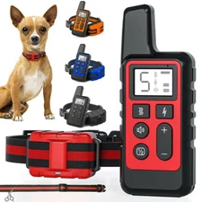 BIG Dog Training Collar Rechargeable Remote Control Electric Pet Shock Vibration