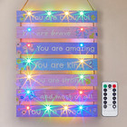 Girls Room Décor for Teen Girls Boys with LED Light Nursery Wall Decor for Bedro