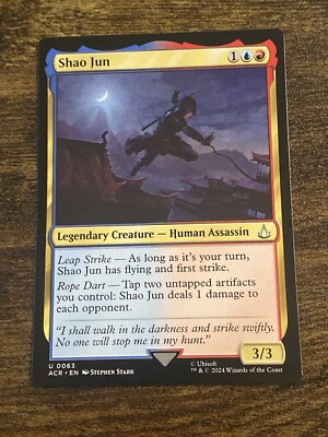 magic the gathering assassin's creed rare cards Shao Jun 0063 Universes Beyond MTG S2594* Exile those tokens at end of combat. MtG Assassin's Creed Rare Ratonhnhakéton