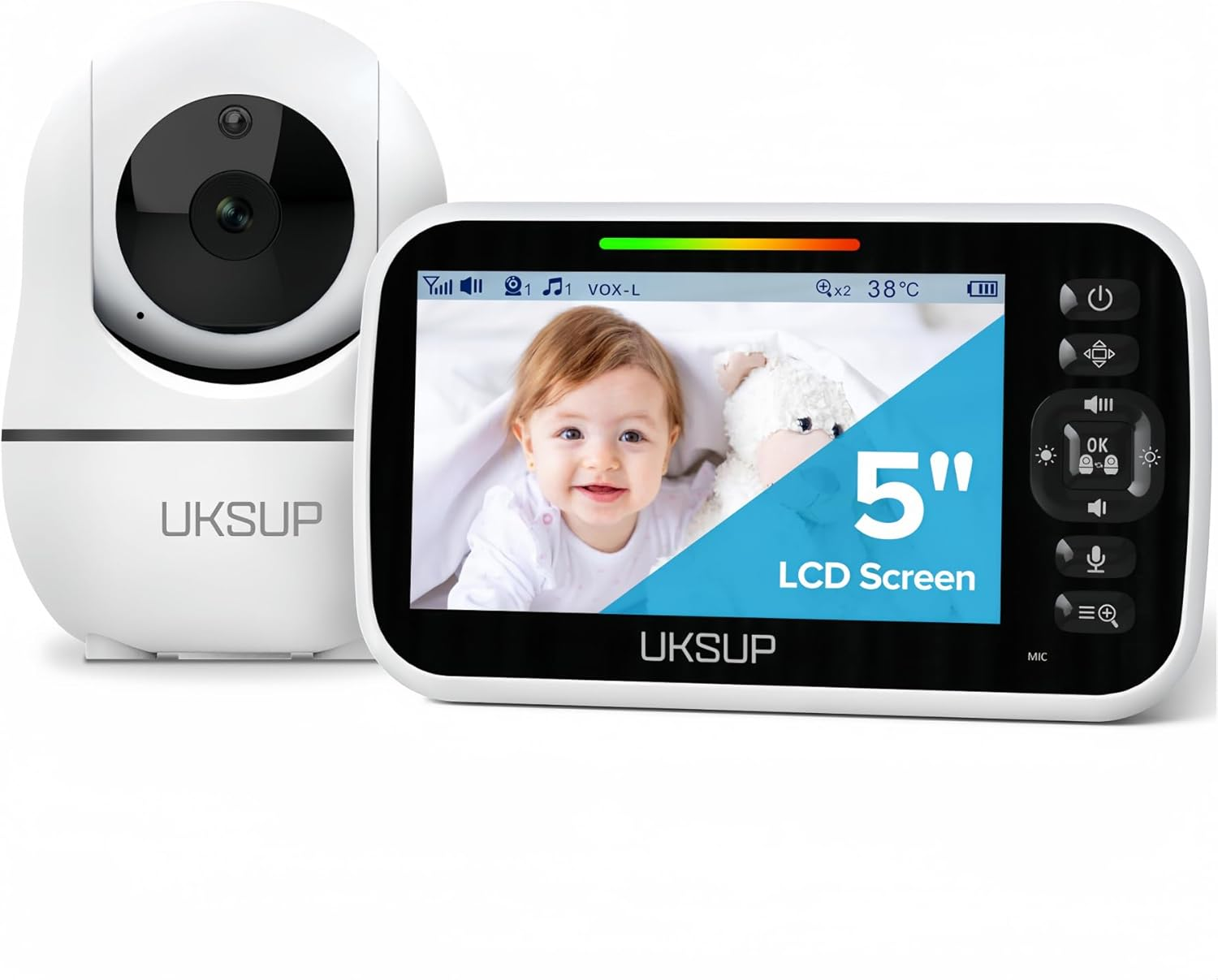 Baby Monitor with Camera and Audio- Video Baby Monitor with 960Ft Long Range, Re-image