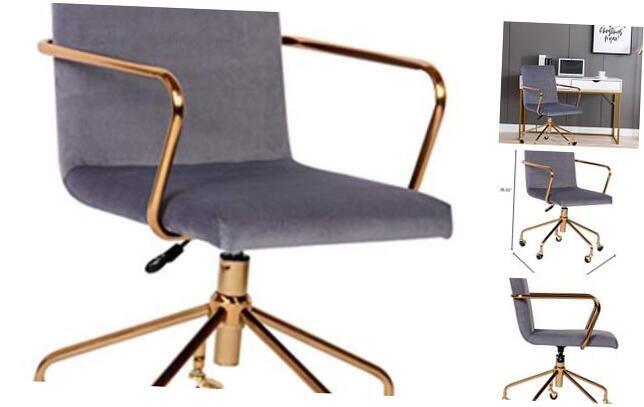 X Rocker  Logan Rolling Swivel Desk Chair, Gold-Plated 5 Star Base, Adjustable