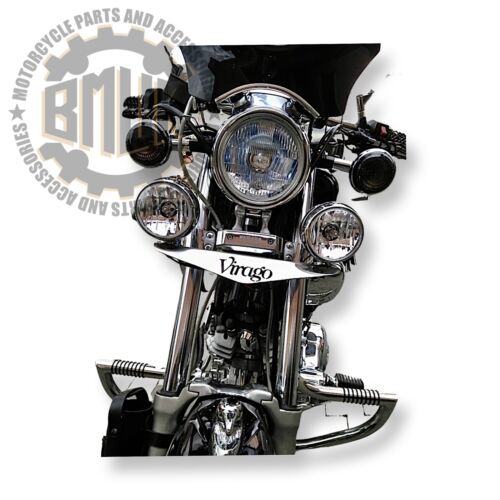 Yamaha XV750 XV1100 Virago Light Bar Headlight Driving Spot Bracket Ramp +Lights - Picture 2 of 7
