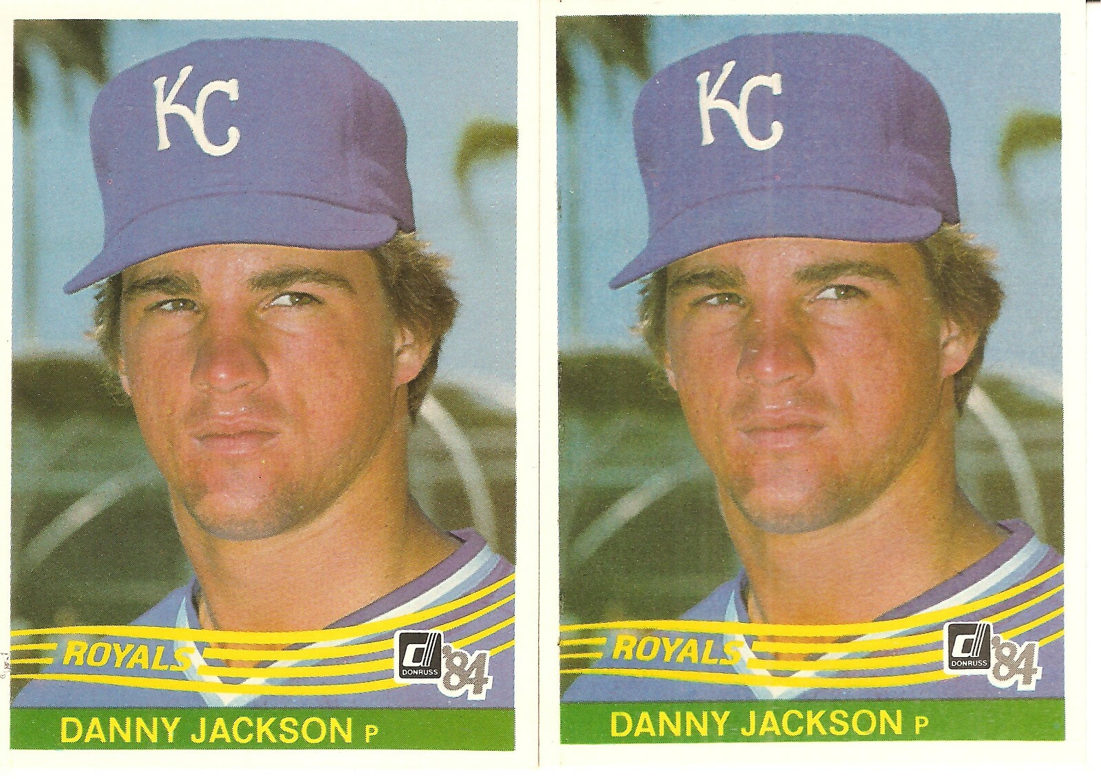 2 CARD 1984 DONRUSS DANNY JACKSON BASEBALL CARD LOT #461