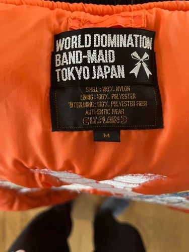 BAND MAID embroidered MA-1 black M size Sukajan Flight Jacket F/S - Picture 3 of 6