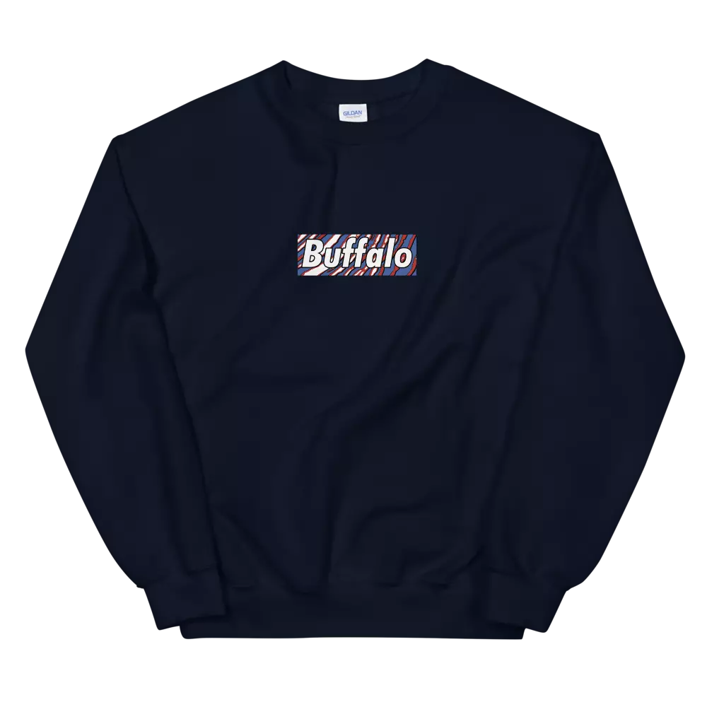 Sweat shirt unisexe Buffalo Bills Supreme Zubaz Box Logo années 90 Bills Mafia Throwback