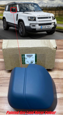 GENUINE NEW OEM PAINTED MIRROR COVER FOR LAND ROVER DEFENDER ANY COLOUR - RHS