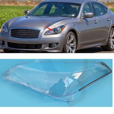1PCS For Infiniti Q70 2014-2015 Left Side Headlight Cover Clear Pc+Sealant Glue