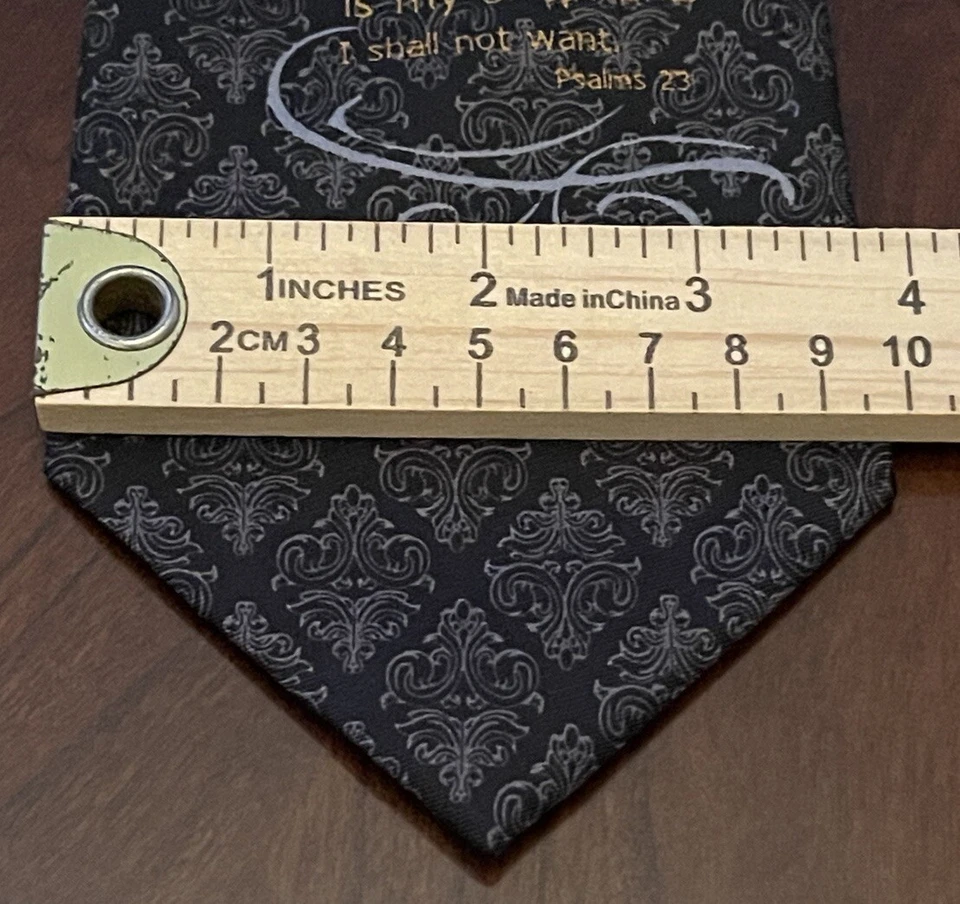 Corbata de cuello Eagle Wings negra gris 100 % poliéster para hombre hecha en China Foto 4 de 4