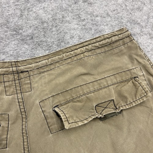 Abercrombie & Fitch Cargo Shorts Mens Medium Brown Khaki Paratrooper Fatigues - Picture 13 of 20