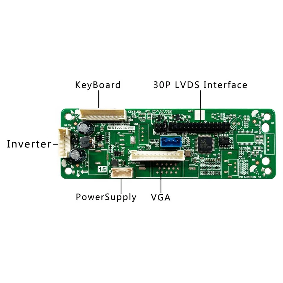 VGA LCD Controller Board For 12.1 inch 800x600 LB121S02 A2 LCD Screen - Image 4 of 4