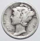 1931 D Mercury Dime VERY GOOD (L235)