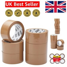 Versatile Heavy-Duty Brown Parcel Tape - 48mm x 66m, 6 Rolls for Home and Office