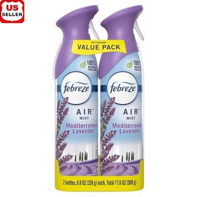 Air Freshener Spray Odor Eliminator Lavender Scent Multi Room Use 2 Pack