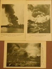 3 Cedar Rapids IA Postcards Douglas Starch Works Explosion 1919 PC-Bk-2S1