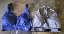 Size Large 2 Pack Puma Padded Convertible Sports Bra with Removable Pads