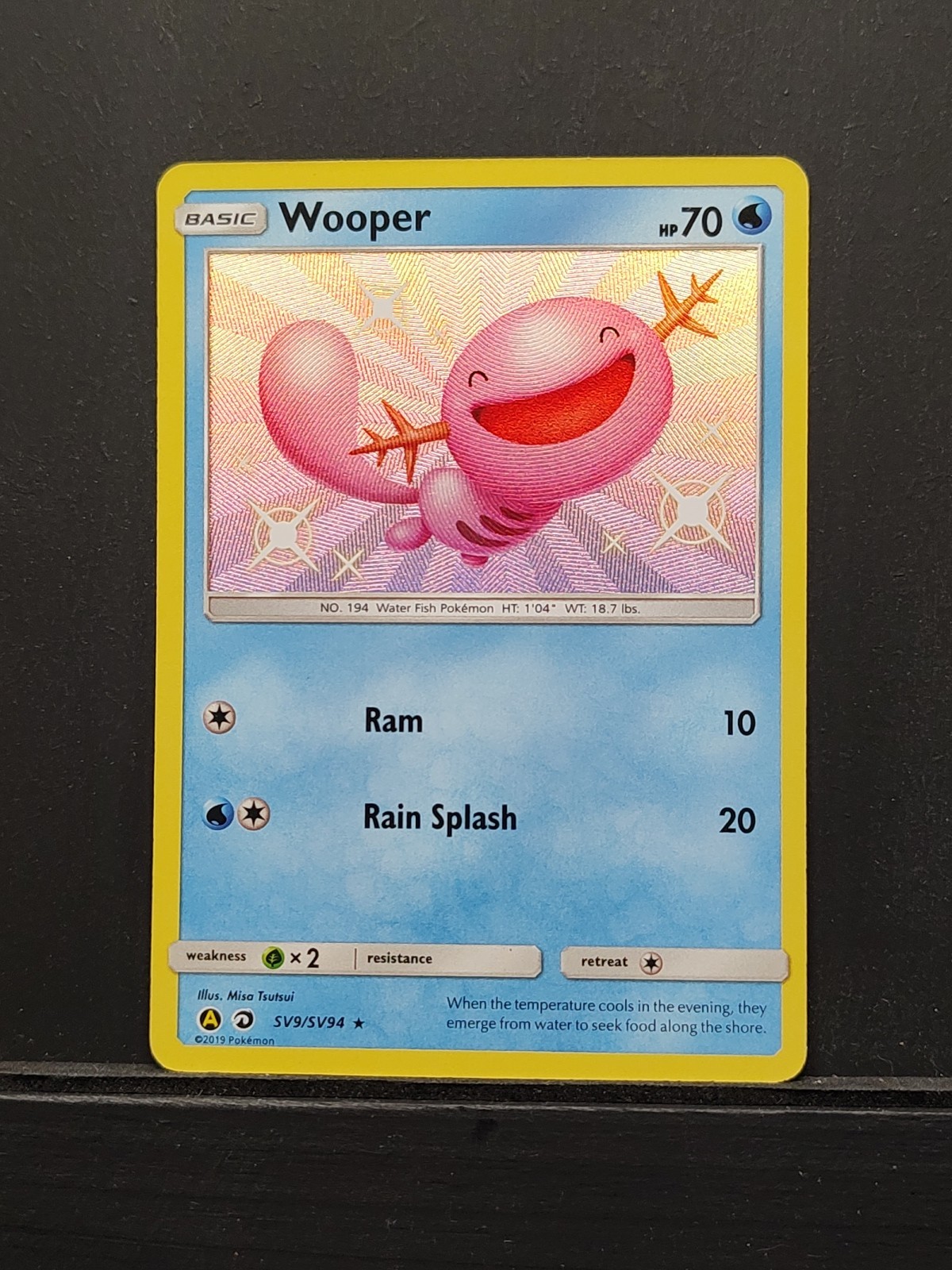 Pokemon - Wooper SV9/SV94 Hidden Fates Shiny Vault - Shiny Rare - NM