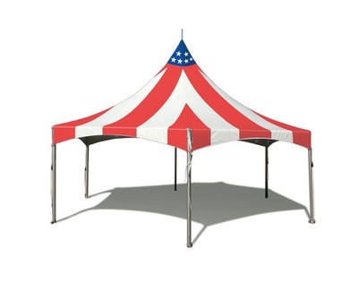 Commercial 20ft Hexagon High Peak Tent Event Canopy Waterproof Wedding Patriotic