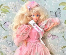 Barbie Happy Birthday Doll 1990 Vintage With Sash 7913 Blonde