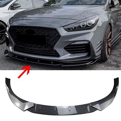 Für Hyundai I30N MK3 Fließheck 2017-19 Front Stoßstange Splitter Lip Carbon Stil
