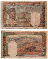ALGERIA 100 Francs (WWII - 14-10-1942) Pick 88, VG to Fine