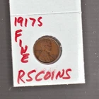 1917S   FINE   LINCOLN  CENT     FINE   1917S    /   RS COINS #26M  FREE SHIP !