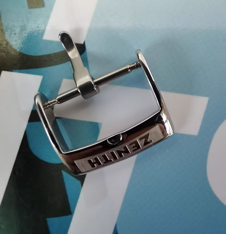ZENITH pin buckle steel polished 16MM 18MM Brand New | eBay
