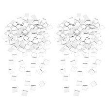 400 Pcs Self Adhesive Glass Mosaic Tiles Craft Mirror Tiles for Decoration